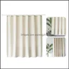 Aessórios Gardenpolyester Tecido Curtain Curtain com Ganchos Impermeável Plástico Banheira Telas Color Sólido Eco-Amigável Banheiro Cortinas Home