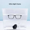 Marcos de gafas de sol de moda Marco de gafas de titanio puro Miopía Luz masculina Cómodo Negro Grande Vidrio óptico completo Anteojo femenino