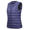 Printemps automne femmes gilet sans manches veste ultra légère blanc canard vers le bas gilet femme courte vêtements d'extérieur grande taille 7XL AB1839 211011