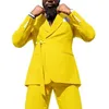 Män Bröllopskläder Dubbelbröst Slim Fit 2 Piece Set för Groom Marriage Party Tuxedos Man Mode Jacka med byxor 2021 x0909
