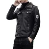 Autumn Winter Leather Jacket Men Fashion Velvet Warm Streetwear Casual Coat Youth Plus Size M-4XL Drop 210923