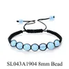 8MM natural stone yoga energy buddhist bracelet mix color