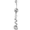 YYJFF D05511 3 Färger Klar kroppsmycken fin stil navel belly ring 10 datorer blandar färger sten dropp fabrikspris