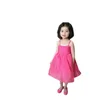 Enfants Filles Sling Dress avec Arcs Rose Toddler Sundress Vêtements D'été pour Enfants Casual Wear 210529