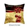 45 * 45 cm goud Kerst kussensloop Xmas Tree Elk Cartoon Taille Kussenhoes Auto Sofa Kussensloop Woondecoratie Benodigdheden BH5220 WHLY