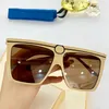 Womens Sunglasses 0733 Rechthoekig een stuk Frame Klassieke Retro Party Reizen Rijglazen Vrouwelijke Maat 62-12-150 Designer Topkwaliteit met originele doos