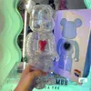 The Bearbrick Samlarobjekt Emotionellt ej tillgängligt Transparent Rött Svart hjärta Leksakssamlare Konstfigurer Modell Arbetsdekoration Leksaker Gåva 400 % 28CM