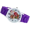 Reloj con correa de silicona con diseño de Papá Noel y renos de dibujos animados, reloj bonito para niños, reloj de cuarzo a la moda para niños