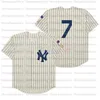 레트로 야구 1951 1961 및 1939 홈 저지 7 맨틀 15 Munson Jerseys White Grey