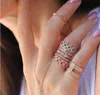 Anillo de compromiso para mujer, anillo de princesa corona, bandas de eternidad cz, joyería de dedo de moda de zirconia cúbica