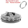 4pcs/conjunto+algarismos romanos Tita Nium Steel Bracelets Casal Bracelets Men and Women Jewelry Bracelets0426