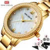Mini Focu Luksusowa Marka Zegarek Moda Złoty Kobiety Wrist Watches Eleganckie Damskie Zegarki Złoty Wristwatch 210527