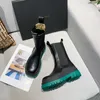 Nowa Miss Designer Buty B Prawdziwej Skóry Martin Kostki Chaelsea Boot Moda Niepoślizgowa Fala Kolorowa Guma Outsole Elastyczny Webbing Luksusowe Wygodne buty