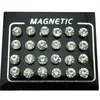 Stud Regelin 12 Pairlot 4567mm Redondo Cristal Strass Ímã Brinco Puck Mulheres Mens Magnético Falso Ear Plug Jóias9840058