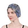 Other Home Textile New Ethnic Style Turban Cap Lined with Satin Chemotherapy Caps Nightcap Double-layer Warm Turban Hat WH0319
