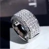 2021 Hip Hop Stones Iced Out Micro Pave CZ Stein Tennisring Herren Damen Charm Luxus mit Seitensteinen Schmuck Kristall Zirkon Diamant Gold versilbert Hochzeit.