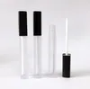 Black Cap Round 8.0ml Lip Gloss Bottle LipGloss Tube Kosmetisk Förpackning