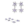 High Quality Fashion 100% S925 Sterling Silver Double flower Sanhua Earring Clover earrings Women's Luxury Brand Jewelry