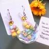 Mignon coloré Macarons balancent boucles d'oreilles pour femmes filles bricolage à la main pain nourriture goutte boucle d'oreille drôle bijoux vacances cadeaux