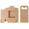 200Pcs Kraft paper Mini window small Box Portable Chinese blank gift box Tea Packing Box Wholesale