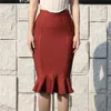 2ピースセット女性夏のクロップトップベストマーメイドスカート2 Sパーティー衣装包帯スーツ210515