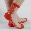 Women Ultrathin Transparent Socks Glitter Crystal Glass Silk Beautiful Lace Shiny Elastic Short Meias & Hosiery225T