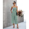 JRNNORV Zomer Vrouwen Uit Schouder Jumpsuits 2021 Merk Dames Lace Up Solid Losse Romper Print Bodysuits Casual Dames Rompertjes