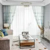 Çince Klasik Lüks Geometrik Nakış Tül Oturma Odası Yatak Odası Mutfak Sheer Pencere Perde Drapes X-AG417 # 4 210712