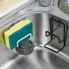 Haken Schienen 2 Schichten Waschbecken Schwamm Halter Saugnapf Küchenregalregal für Geschirrtuch Handtuch Lappenbügel Drain Bad Organizer