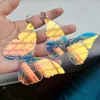 Niezwykłe akrylowe duże kolczyki motyli dla kobiet fajne wiszące kolor Zmieniony stwierdzenie Zabawne kolczyki żeńskie kolczyki mody 2021 DA277C