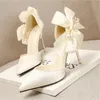 Spitze Damenschuhe, Perlen-Accessoire, sexy Hochzeit, 10 cm High Heels, Braut-Stiletto-Absatz, Brautjungfer, Abschlussball für Damenschuhe