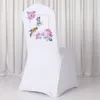 50pcs High Quality Digital Print Custom Logo Spandex Stretched Wedding Birthday Party Baby Shower Banquet Chair Cover