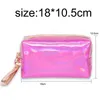 Femmes mode sac cosmétique laser sac de maquillage Portable voyage fermeture éclair maquillage sac à main organisateur mallette de rangement pochettes toilette lavage beauté boîte