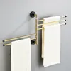 Hardware de banho Soild Brass Brass dobrável MOVILÍVEL ROTAÇÃO ROTAÇÃO/ suporte/ suporte da parede de banheiro de 2 a 5 bar de ouro preto cromo preto racks
