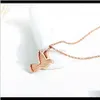 Pendentifs Bijoux Drop Delivery 2021 Pigeon Pendentif Sautoirs Colliers Bijoux Or Sier 50Cm Long Lien Chaînes Design Mode Collier Cadeau