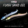 Bluks Flash Sand Eel 14g / 27g Soft Fishing Lure Tail Jig Head Hook Minnow Sztuczne przynęty Saltwater Sea Bass Swimbet Tackle Gear 220110