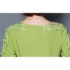 Women Blouse 4XL White Short Sleeve Shirt V-Neck Floral Lace Sexy Casual Linen Shirts Plus Size LadyShirt 991B 210420