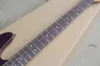 4 Strings 21 Frets Purple Body Electric Bass Guitar with Dots Inlay,Humbucking pickups,Can be customized