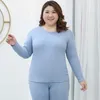 Plus Size Autunno Inverno Manica Spessa Caldo Velluto Body Shaper Set di Biancheria Intima per Donna Thermal Shapewear Long Johns Body