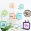 Ventilateurs électriques jouet enfants coloré lumineux bureau stéréo mini fan usb charge portable petit