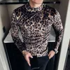 camicia di leopardo sottile uomo
