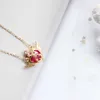 10 pcs / lot de bijoux de mode accessoires strass coeur collier x0707