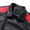 Giacca da uomo in pelle autunno inverno motociclista vintage caldo pile giacca da uomo outwear casual classico stile punk bomber cappotto 211124