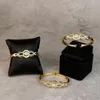 Solspicems guldfärg tunna kristall armband armband uppsättning för kvinnor arabiska etniska bröllop smycken algeriska manschettarmband gåva armband