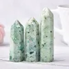 5-6 cm Fynchenite naturale punto di cristallo bacchetta torre artigianato guarigione obelisco quarzo Reseda verde ornamento per la decorazione domestica pietra di energia Reiki