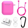 silicone earphone protect case with neck strap anti-lost straps holder for earpods 2 airpods pro air pods earphones hooks