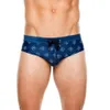 Mens underbyxor Briefs Sexiga Låg Rise Trunks Mens Beach Surfing Swim Shorts Man Triangel Baddräkt Gay Baddräkt