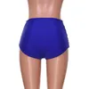 Kadınların Yüksek Belli Yüzme Alt Düz Deli Bikini Tankini Mayo Kılavuzu Artı Boyut 2022 Hediye Costumi Bagno Regalo Badkleding Mayo