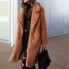 Parkas en duvet pour femmes chaud en peluche dames fourrure Teddy vestes vêtements d'extérieur pour femmes grande taille 2021 automne Long manteau d'hiver femme Faux manteaux femmes caillot