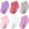 Antislip Dispensing Kinderen Sokken Schoenen Vrienden 6 paar / partij Lente Zomer Autumn Cutel Soft Reactive Dyeing niet vervaagt Baby Jongens Meisjes Katoenen Sok Slippers